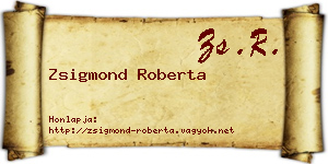 Zsigmond Roberta névjegykártya